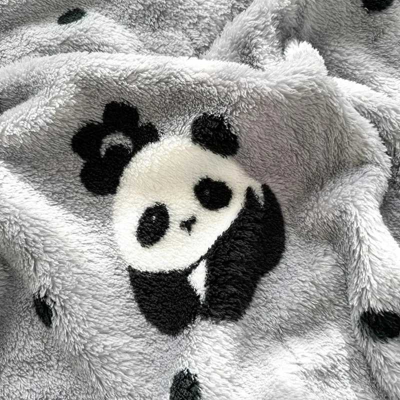 Panda Printed Fluffy Blanket for Beds Single/Queen/King Plush Fleece Plaids for Sofa Soft Warm Thow Blanket for Winter H251216 - view 4