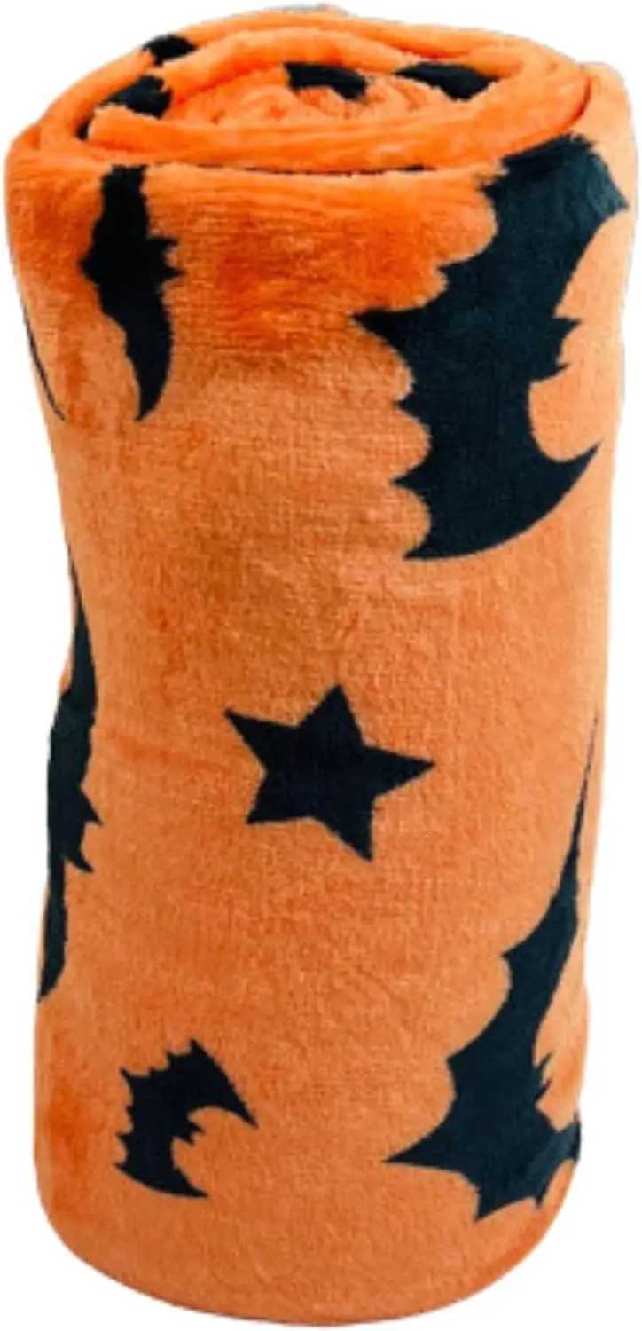 1PC Festive Halloween Black Bats Printed Flannel Blanket Perfect gift for Sofa Office Bed Plane Travel Sleep Read Relax Camping H251216 - view 4