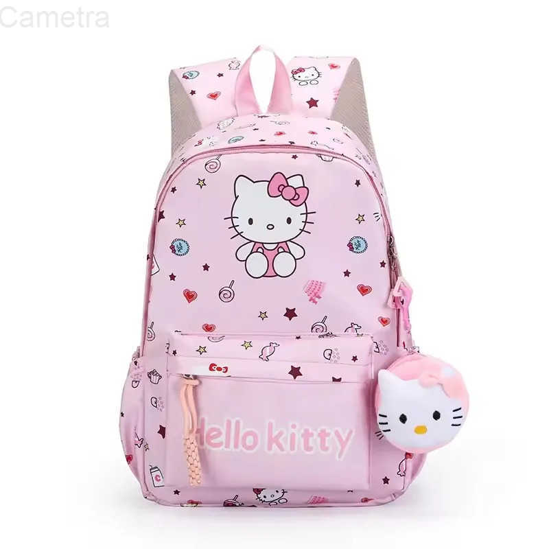 Sanrio 1 Set Hello Kittys Backpack Kuromis Cinnamorolls Cute Daypack Cartoon Anime Schoolbag Bag Girl Casual Travel Commute Knapsack H2512161