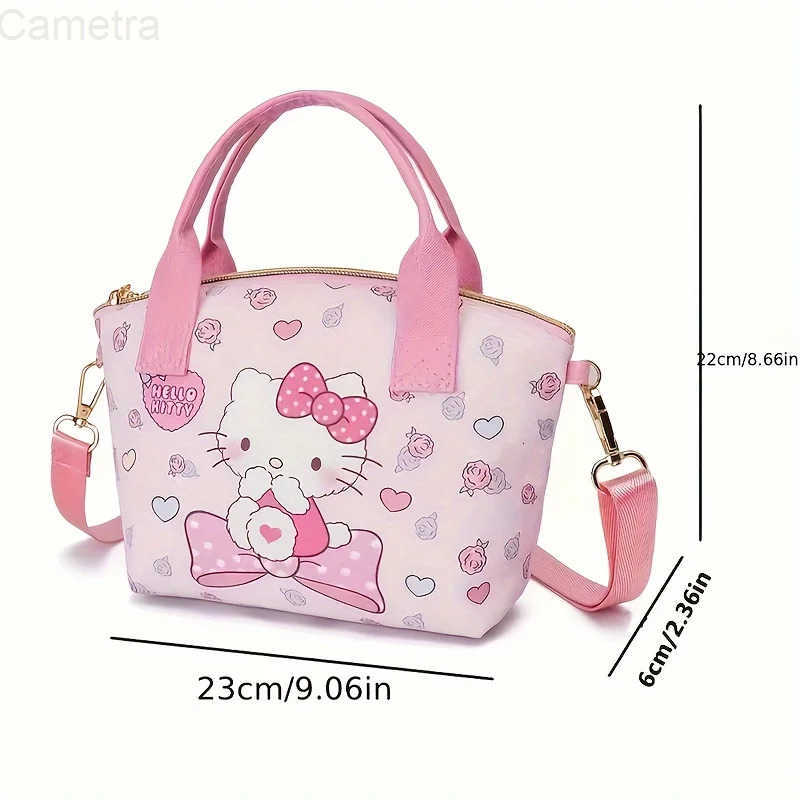 Sanrio Lightweight Stylish Handbag Cute Handbag Large-capacity Woman Convenient Shopping Bag Hellokitty Crossbody New H251216