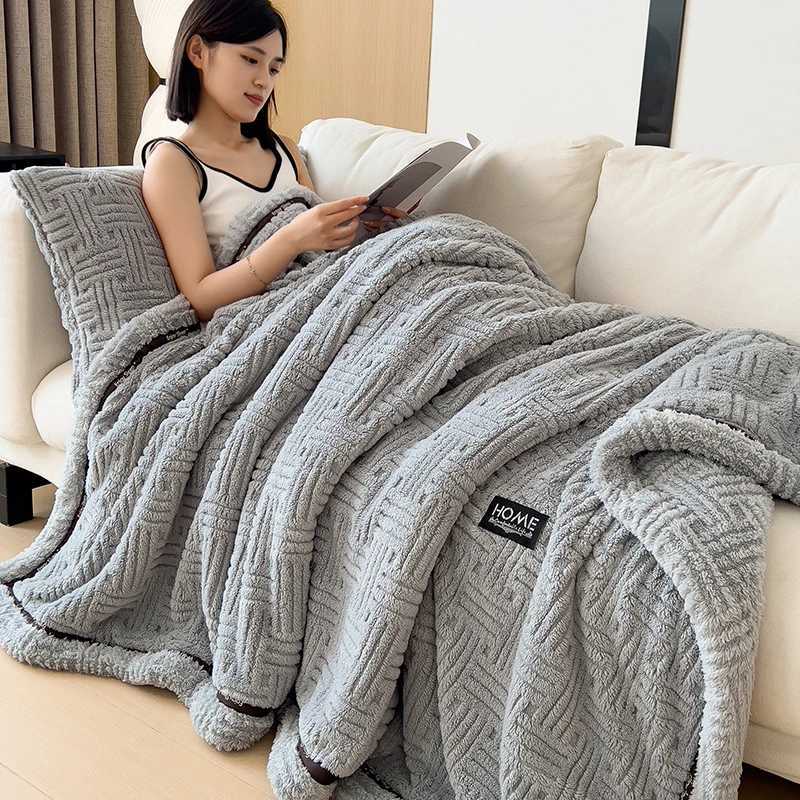 Single/Queen/Super King Thicker Fleece Throw Blanket for Bed or Sofa Soft Plush Blanket H251216 - view 4