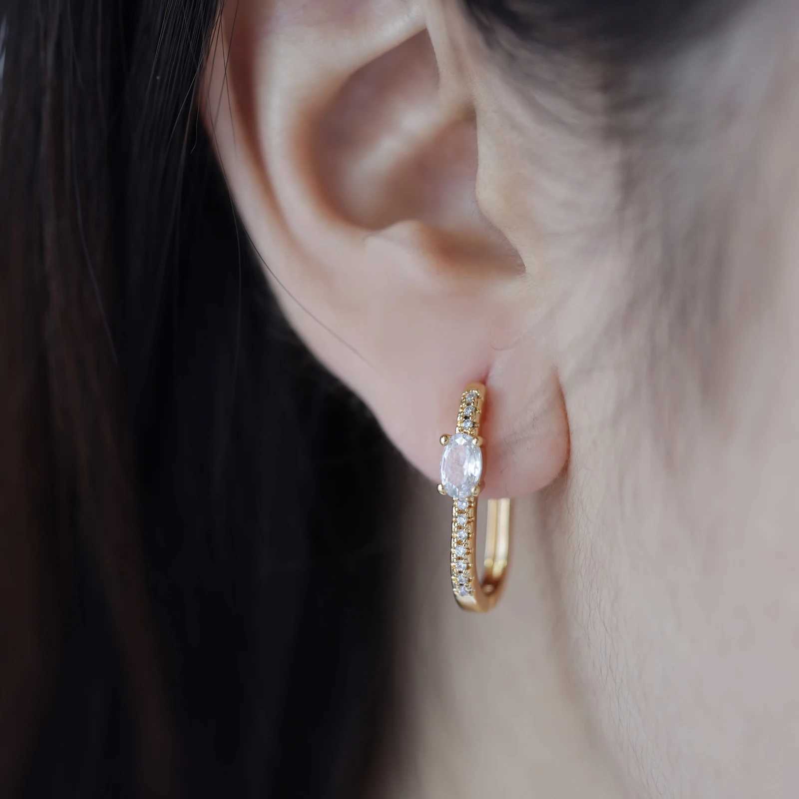 Minimalist Zircon Round Earring For Women Stainless Steel Irregular Earring Fashion Party Wedding Jewelry Gift Bijoux Femme 2022 G251216