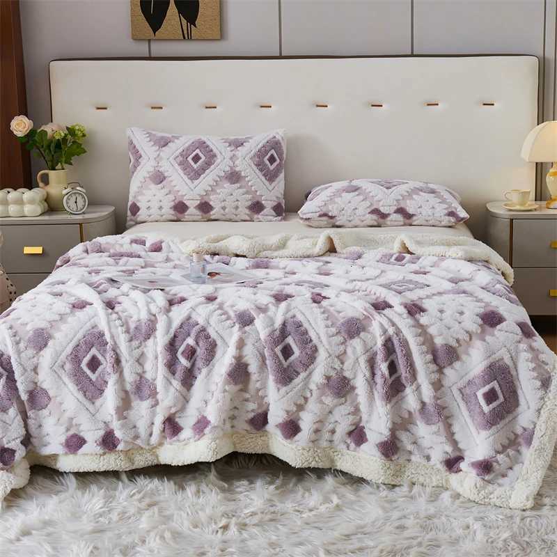 Bohemia Warmth Thickened Jacquard Blanket Autumn Winter Creative Geometric Pattern Sofa Blankets Keep Warm Plush Nap Comforter H251216 - view 3