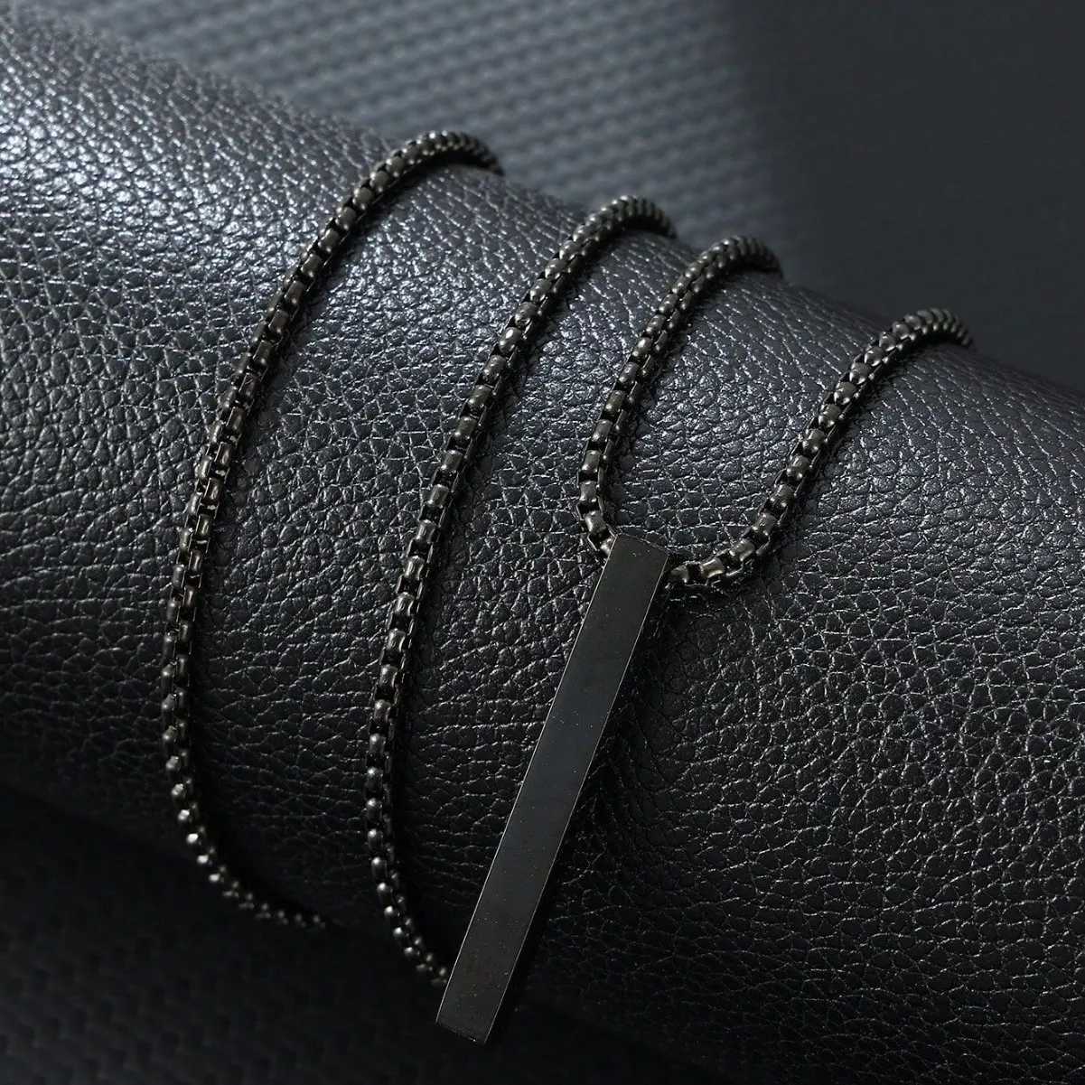 Fashion Long Pillar Shaped Pendant Necklace - Simple And Stylish Sleek Surface Design - Fashionable For Unisex M251216