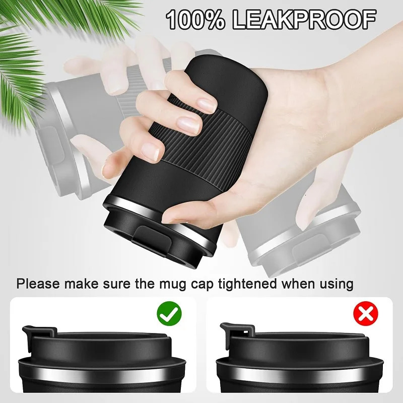 Stainless Steel Coffee Cup Thermal Mug Travel Leak Proof Reusable Cold Drinks Insulated 251107 W260226