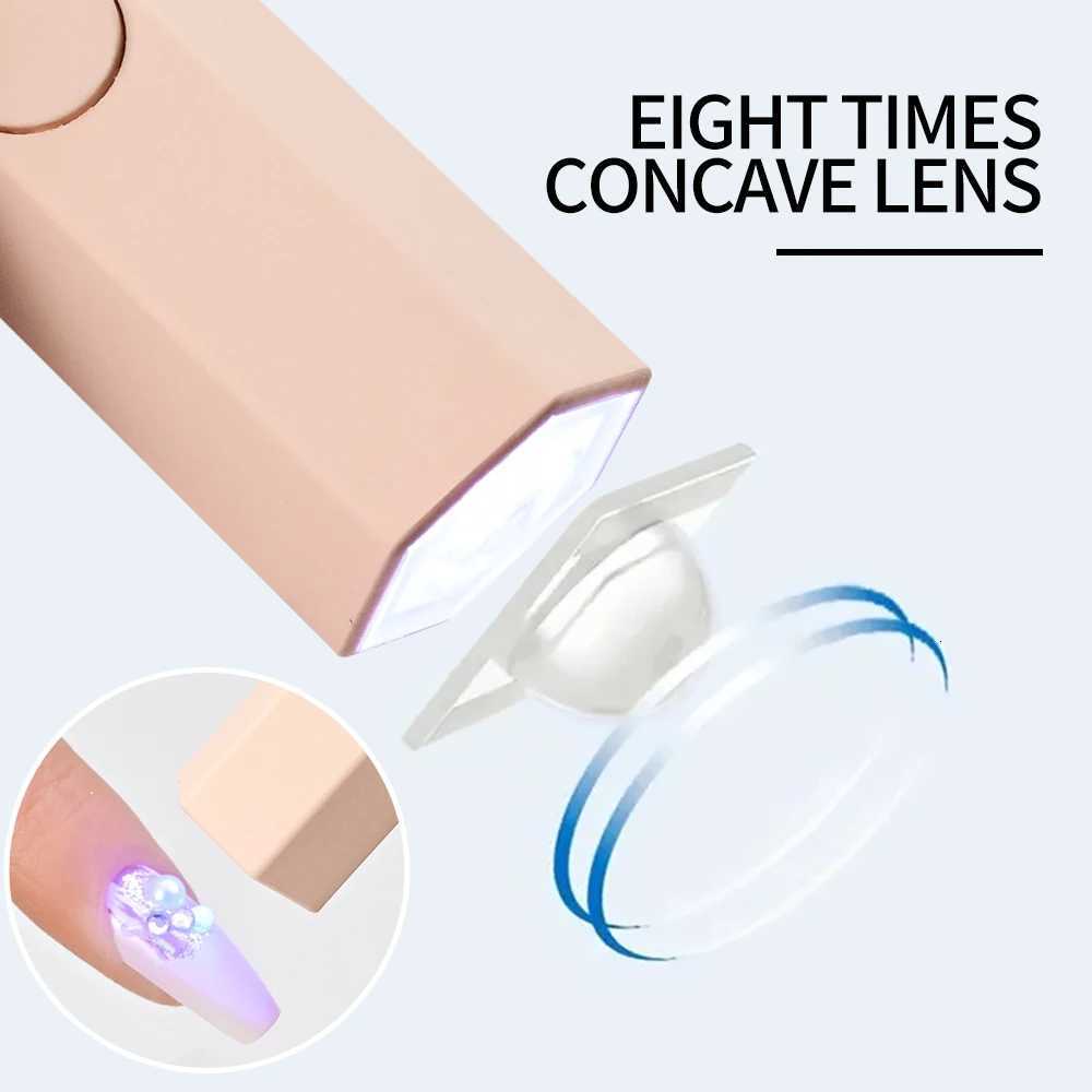 Matte Pink Mini UV Nail Lamp for Nails Handheld UV Light for Nails Led Nail Lamp Nail Dryer USB Rechargeable Portable Nail ToolsT251216