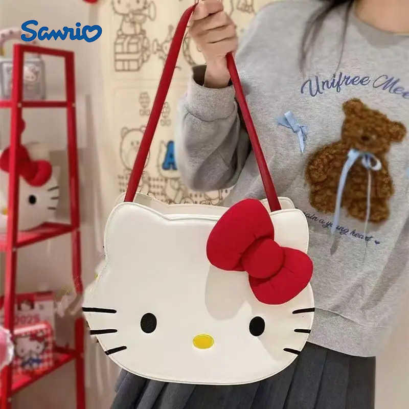Sanrio Hello Kitty Cute Crossbody Bag Sweet Girl Style Shoulder Bag Cartoon Style Crossbody Bag Girl Christmas Gift H251216