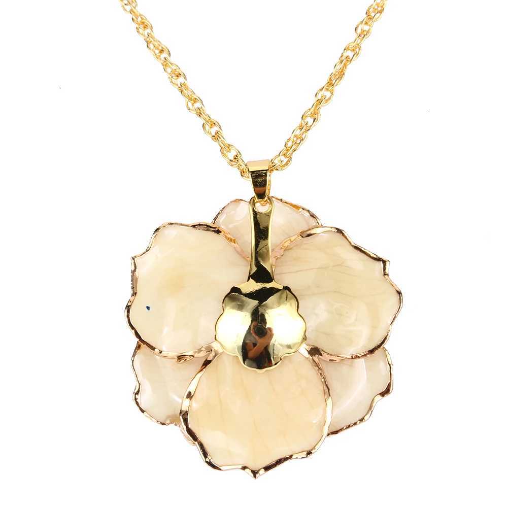 30mm Golden Necklace Chain With 24k Gold Dipped Pendant For Women Dressing Accessory Necklace Women Jewelry Gift Golden Necklace M251216