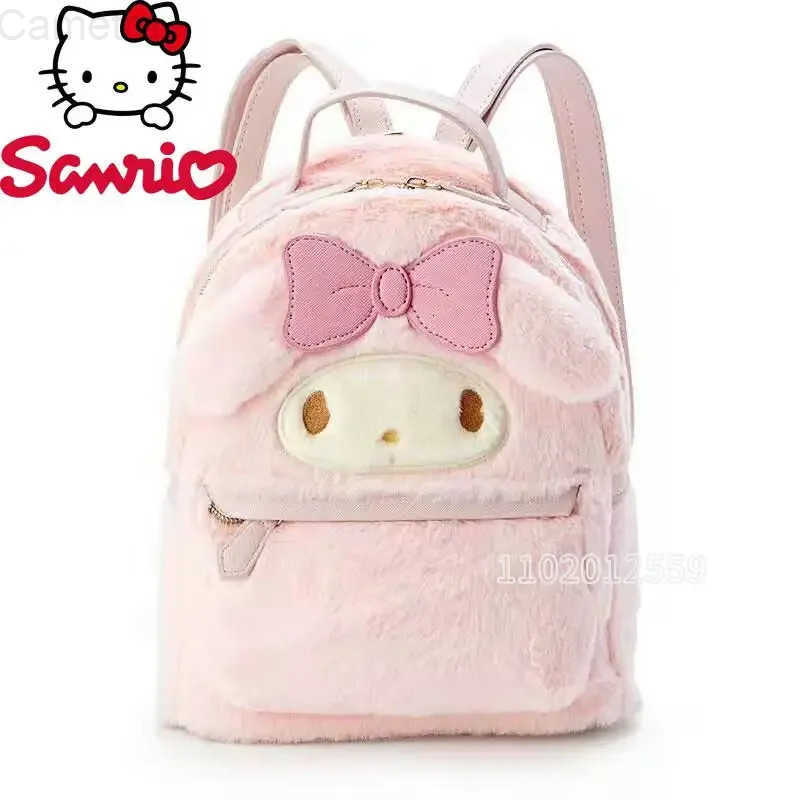 Sanrio Hello Kitty New Mini Plush Backpack Luxury Brand Cartoon Girls Backpack 3D Fashion Girls Plush Backpack High Quality H251216
