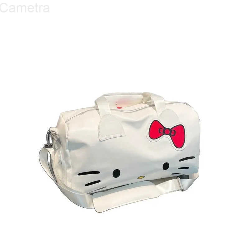 Sanrio Portable Hellokittys Travel Bag Cartoon Luggage Bag Large Capacity One Shoulder Crossbody Bag Outdoor Bags for Woman H251216