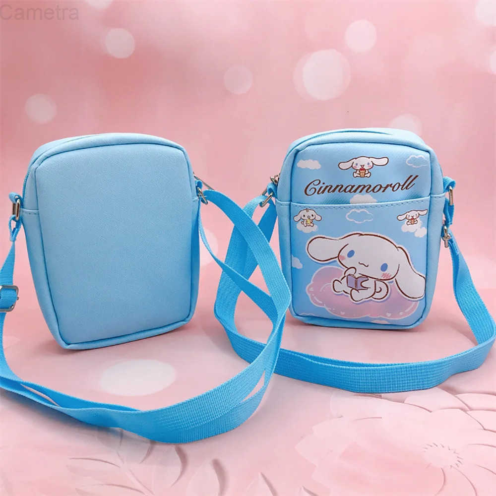 Sanrio Cute Cinnamoroll Kuromi Crossbody Bags Shoulder Messenger Bags Cartoon Portable Backpacks Kawaii Coin Pouch Gifts for Boys Girls H251216