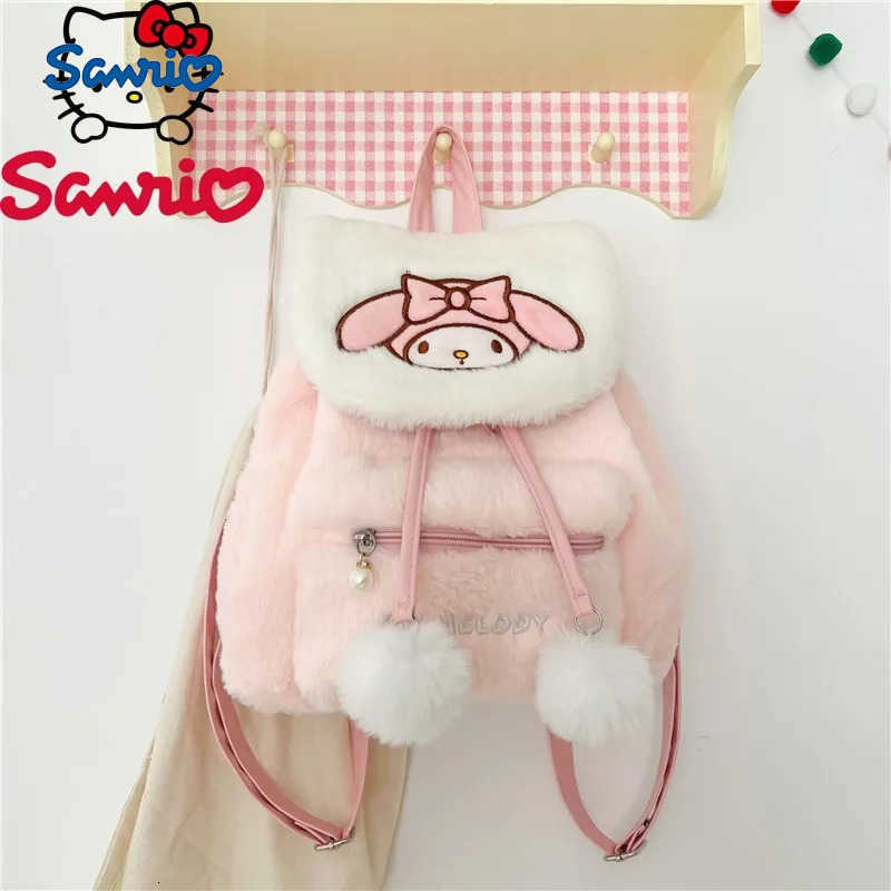 Sanrio Cartoon Hello Kitty Kuromi Cartoon Pattern Shoulder Bags Sweet Cute Womens Backpacks Crossbody Handbag H251216