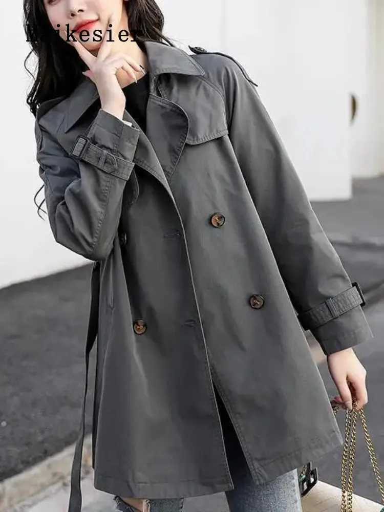 Windbreaker Womens Versatile 2025 Spring Autumn New Fashion Clothing Korean Jacket Trench Coat for Women Oversize Women CoatT251216