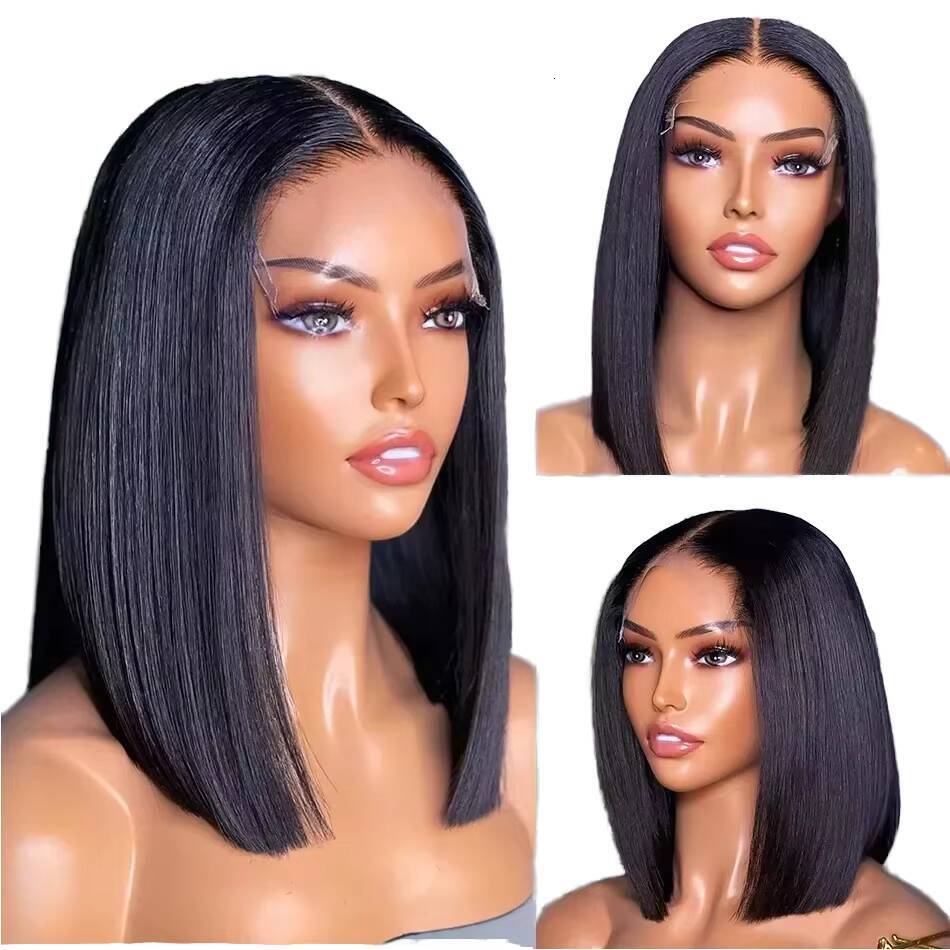 SDD Natural HD Glueless Front Vietnamese Virgin Raw Hair Bone Straight Short Bob Lace Front Black Women Deep Transparent