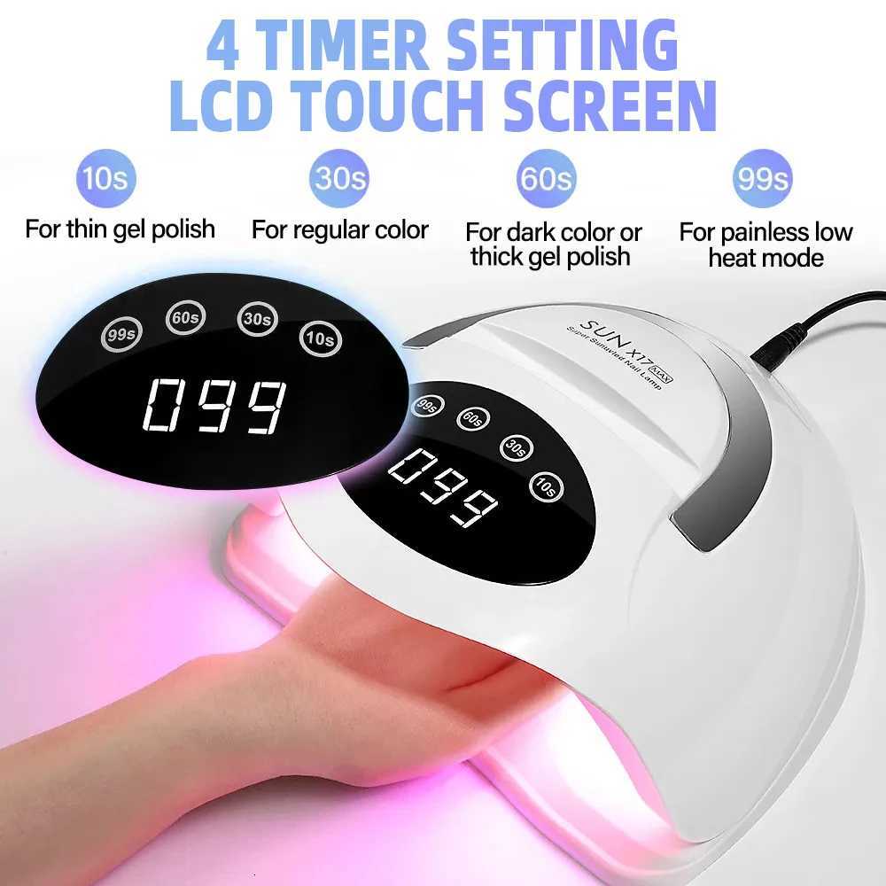 320W LED UV Nail Lamp For Manicure 72LEDS Drying Lamp For Curing Gel Nail Polish With Large LCD Screen Auto Sensor Salon ToolsT251216