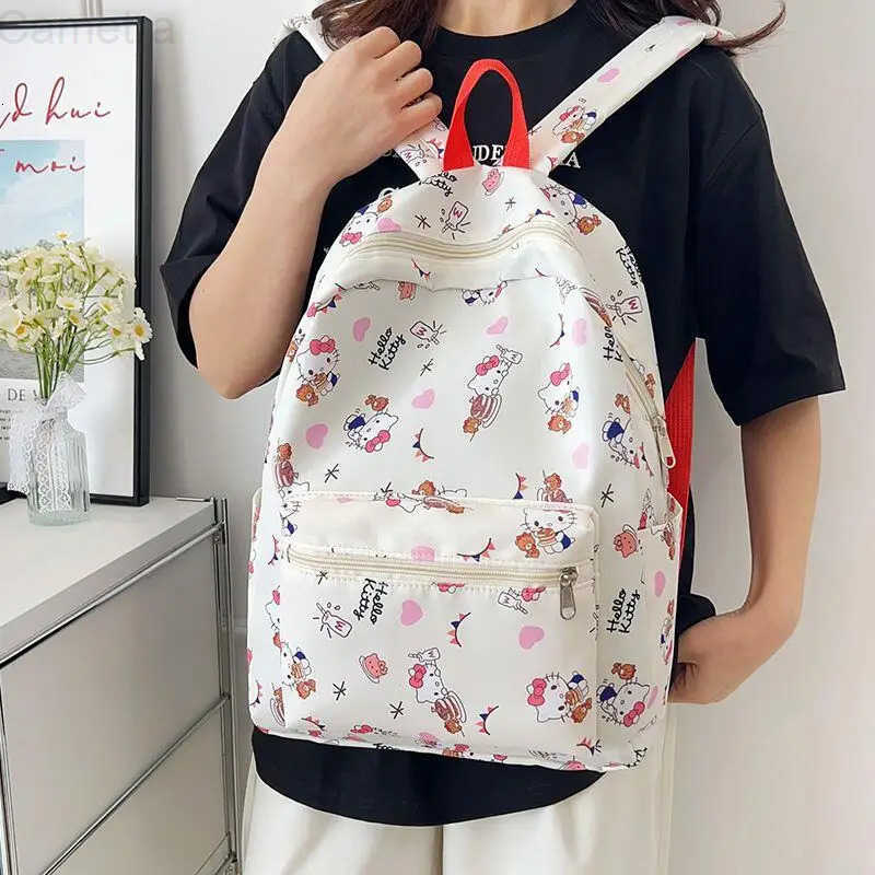 Sanrio Hello Kitty Student Schoolbag Children Backpack School Supplies Girl High-Capacity Printing Cartoon Fashion New Bag Hot H251216