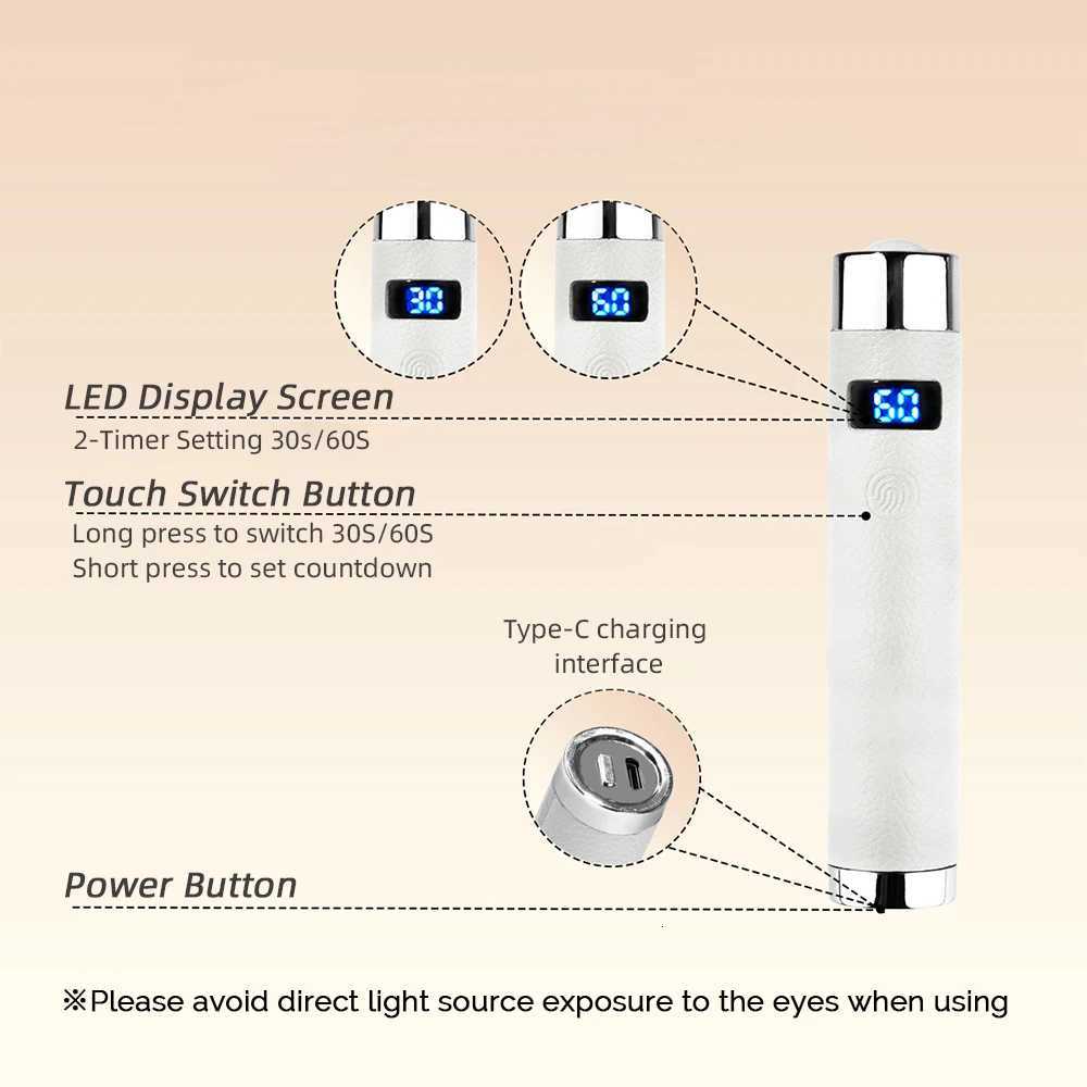 Portable Nail Dryer Light UV Nail Lamp Rechargeable Gel Nails Lamp With Flexible Hose LED Light Nail Art ToolsT251216