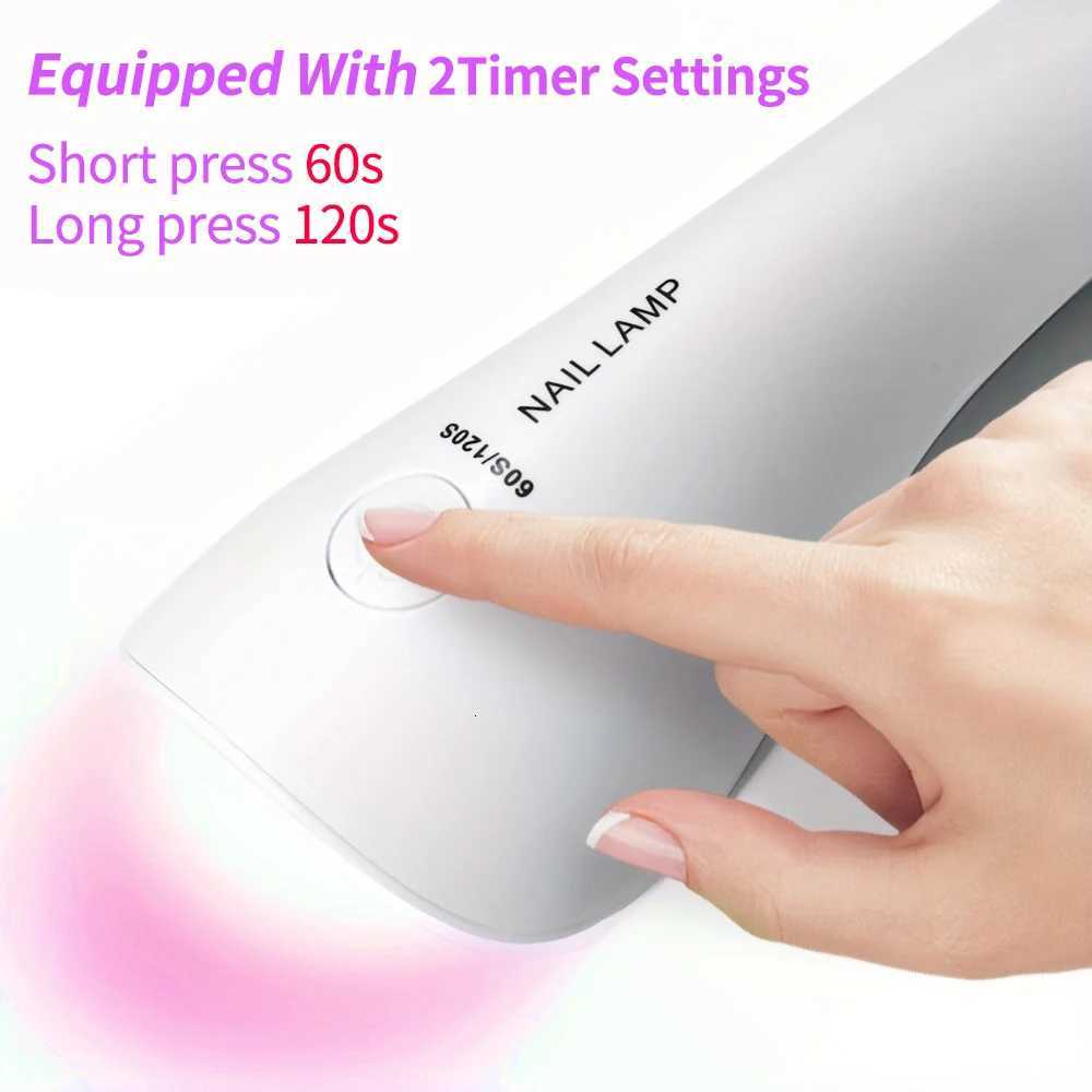 Handheld Lamp For Nails Drying UV LED Lamp High capacity Rechargeable Mini Manicure Lamp Nail Dryer For Gel PolishT251216