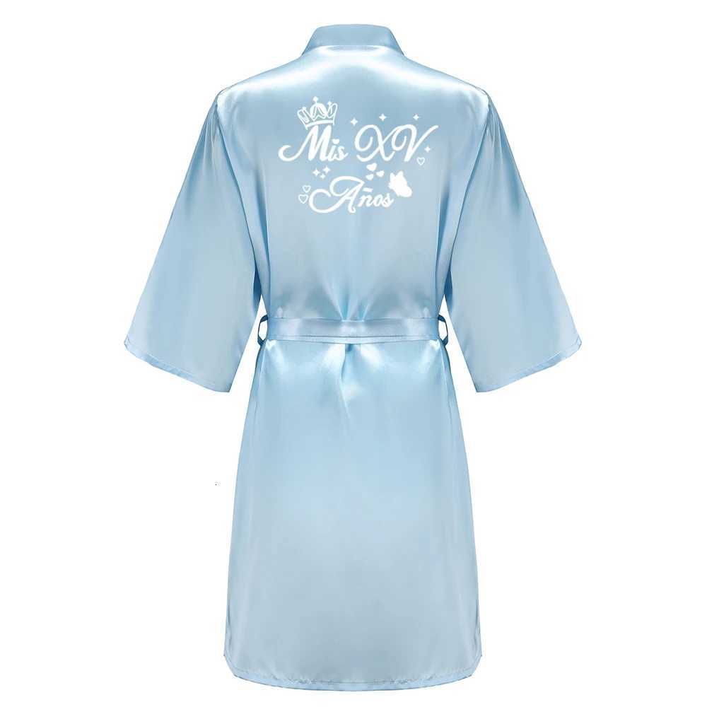 Princess Sweet 15 Years Girl Birthday Party Robes Quinceanera Robe Mis XV Bathrobe Silkly Nightgown C251216