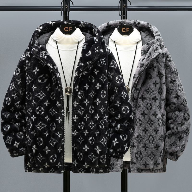 Men's Hoodies Luxurious Design Business High-quality Filling Corduroy Warmth Cross-border Thickened Coat Foreign Trade Winter Thickened Jacket Plus Size