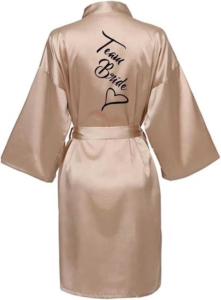 Women Silk Satin Short Night Printing Robe Kimono Robe Fashion Bath Robe Sexy Bathrobe Femme Wedding Bride Bridesmaid M024 C251216