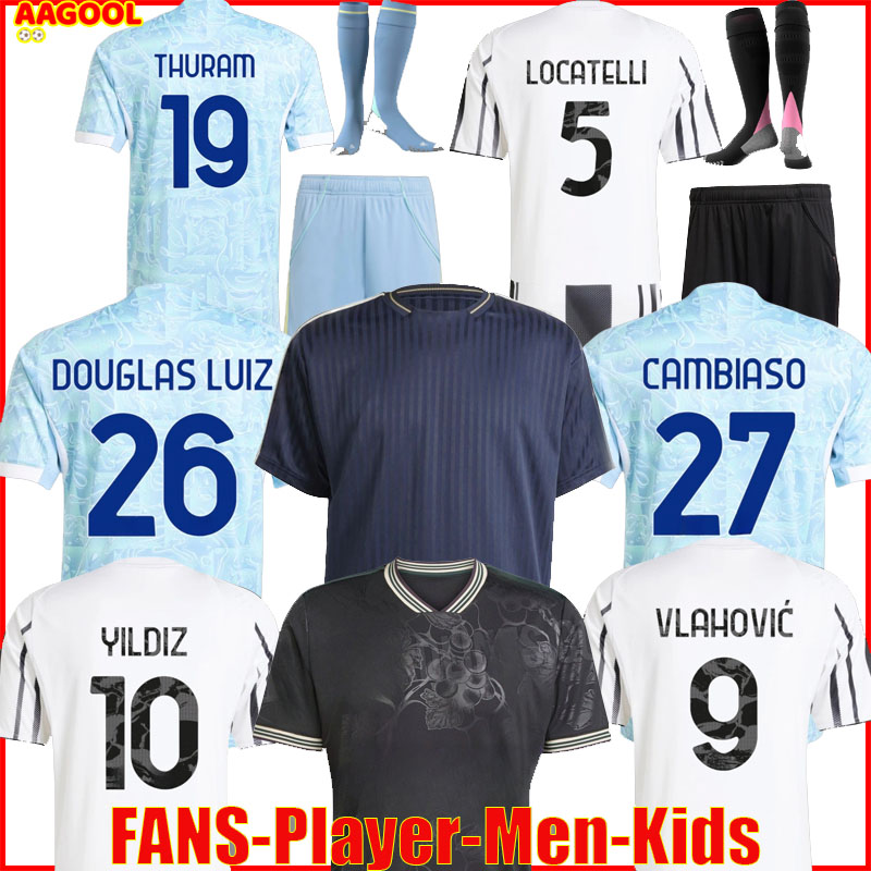 Juventues soccer jersey 25 26 football shirt Kit JUVEs top men kids Player YILDIZ OPENDA BREMER 2025 2026 J.DAVID THURAM CAMBIASO KOOPMEINERS VLAHOVIC F.CONCEICAO