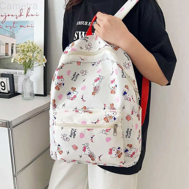 Sanrio Hello Kitty Student Schoolbag Children Backpack School Supplies Girl High-Capacity Printing Cartoon Fashion New Bag Hot H251216