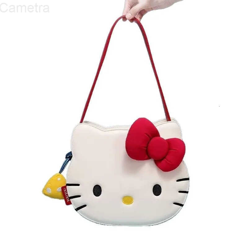 Sanrio Hello Kitty Cute Cartoon Fashion Three-dimensional Handbag Japanese Shoulder BagStyle Y2k Girl One-shoulder Cartoon Bag H251216
