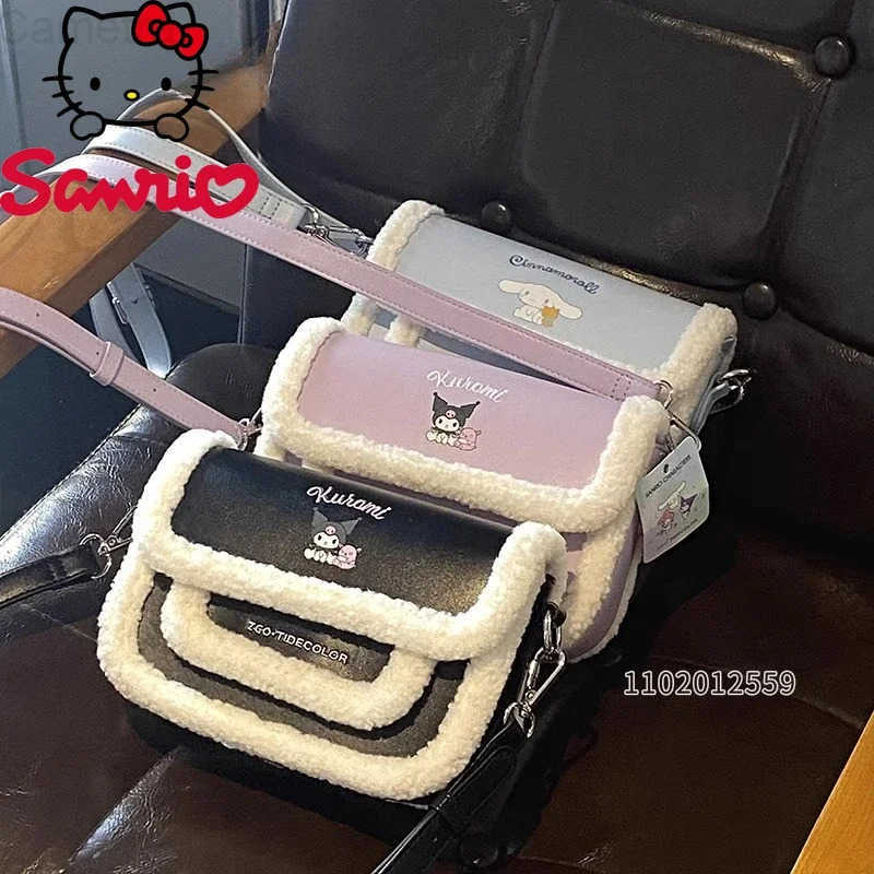 Sanrio Original New Womens Shoulder Bag Luxury Brand Original Fashion Womens Shoulder Messenger Bag Cartoon Plush Womens Bag H251216