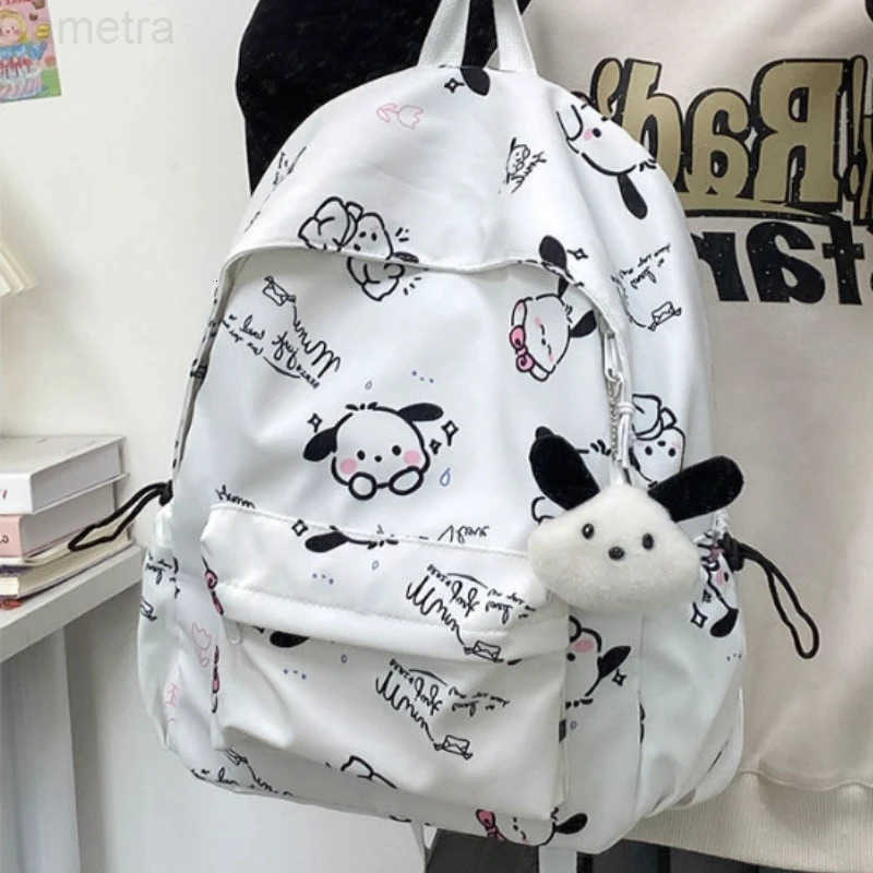 Sanrio Cartoon Cute Pochacco Girl Backpack Junior Senior High Student Schoolbag Anime Peripheral Leisure Travel Bag Back-To-School Gift H251216