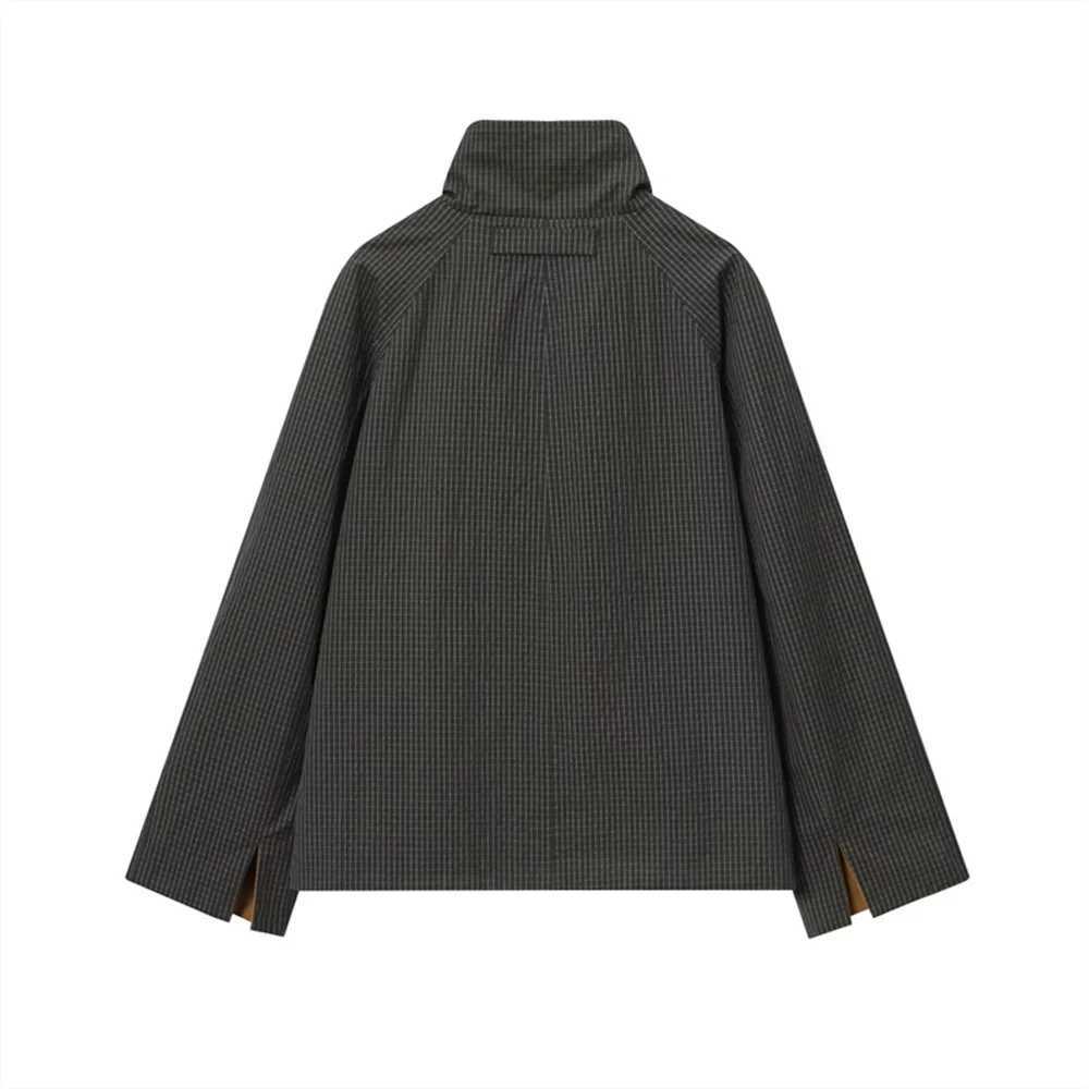 s new womens clothing is fashionable casual loose fit high neck design double-sided windbreaker jacketT251216