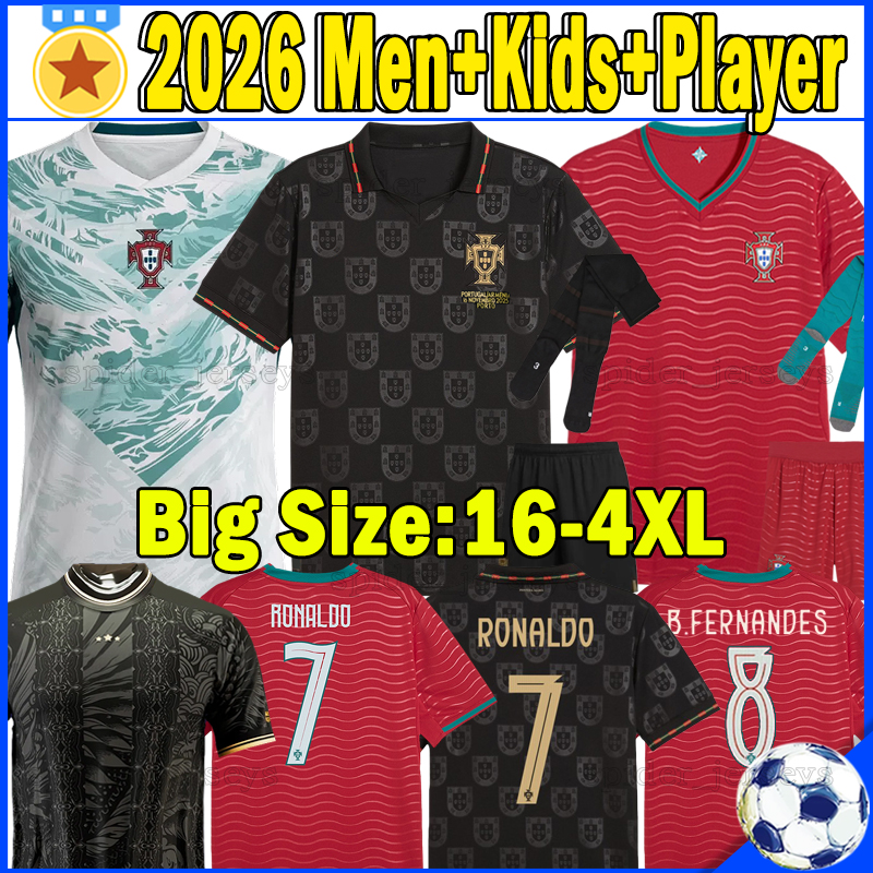 XXXL 4XL 2026 Portugal national football team Soccer Jerseys 26 27 Portuguese JOAO FELIX B.FERNANDES RAMOS Player Version Football Shirts Goalkeeper Men Kids Kits