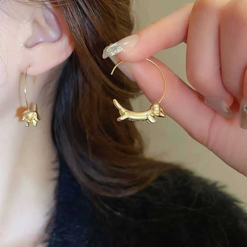ENSHIR Dachshund Pet Earring For Women Niche Luxury Design Personality Jewelry Gifts Party G251216