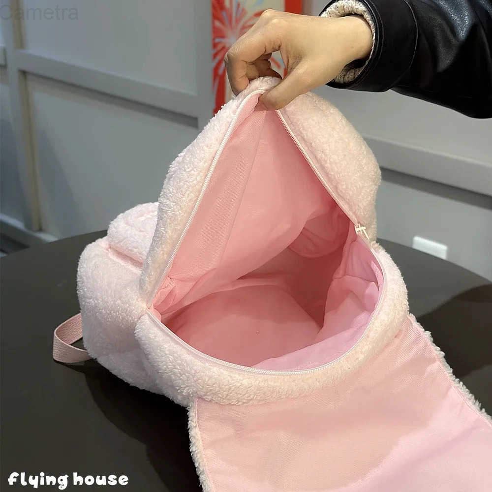 Sanrio Pink My Melody Backpack Coin Purse My Sweet Piano Casual Schoolbag Kawaii Girly Plush Bag Traveling Bag Girl Student Gift H251216