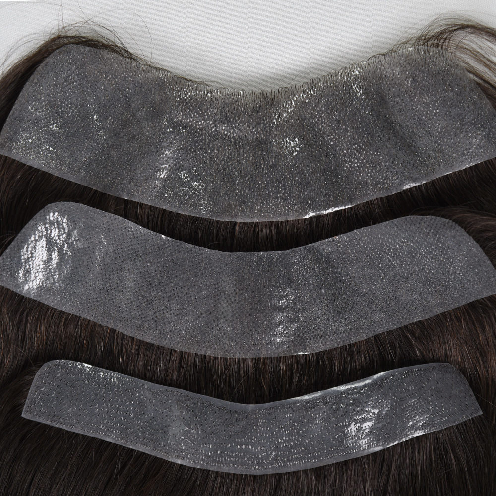 Men Toupee 100% Human Hair Piece V Loop Front Toupee for Men Thin Skin PU Men Wigs 6inch Remy Hair Replacement Natural Color 241115