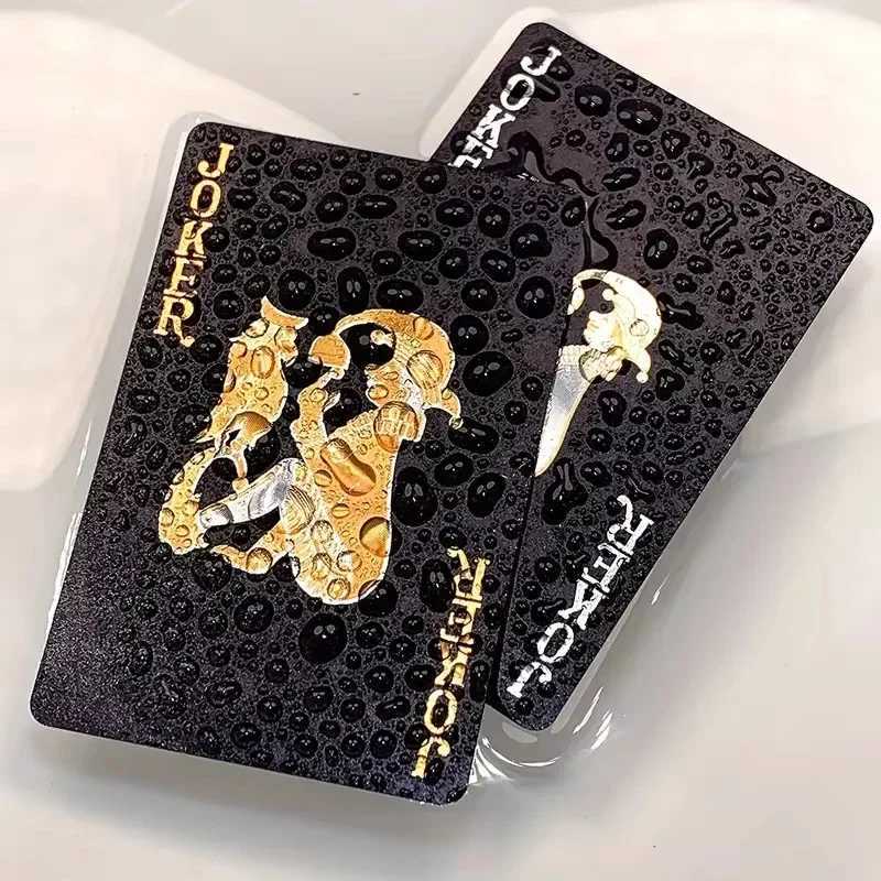 Color Black Gold silvery Playing Card Game Card Group Waterproof Suit Magic Dmagic Package Board Game Gift Collection C251216