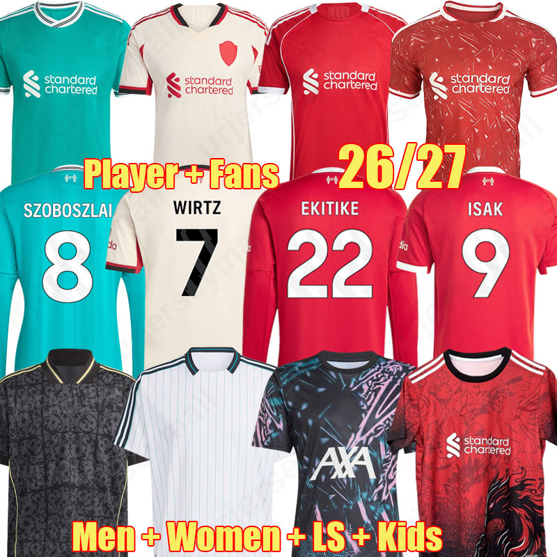 3XL ALLISTER WIRTZ 26 27 Mohamed DARWIN SZOBOSZLAI CAICEDO soccer jerseys WIRTZ EKITIKE 2026 2027 ISAK DIOGO J football shirt GAKPO CARVALHO men Kids kit uniforms 886