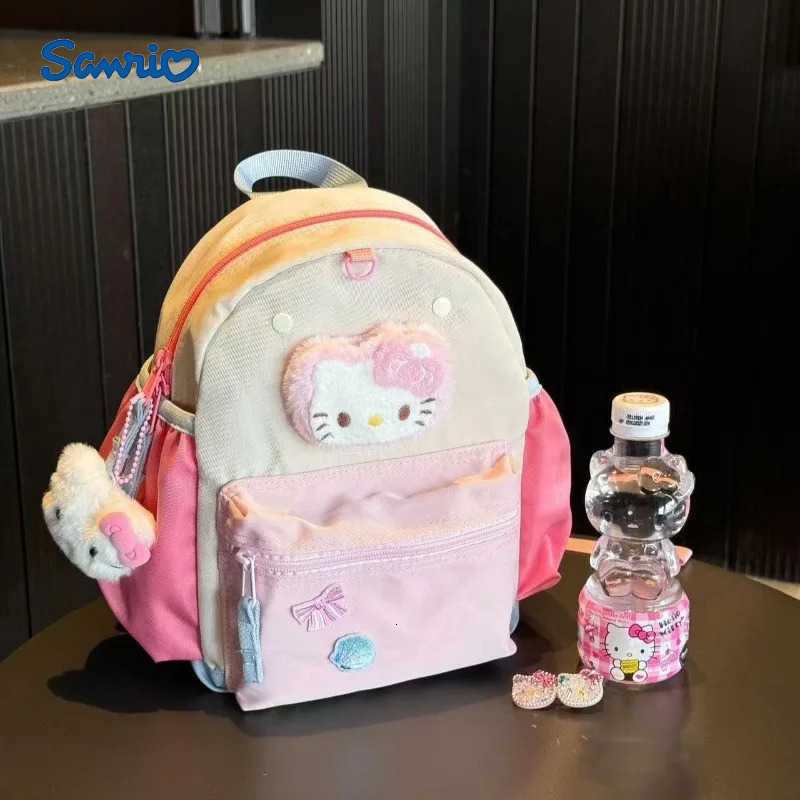 Sanrio Cute cartoon characters Hello kitty backpack Creative design Large capacity backpack Cute student schoolbag Cute holiday gift H251216