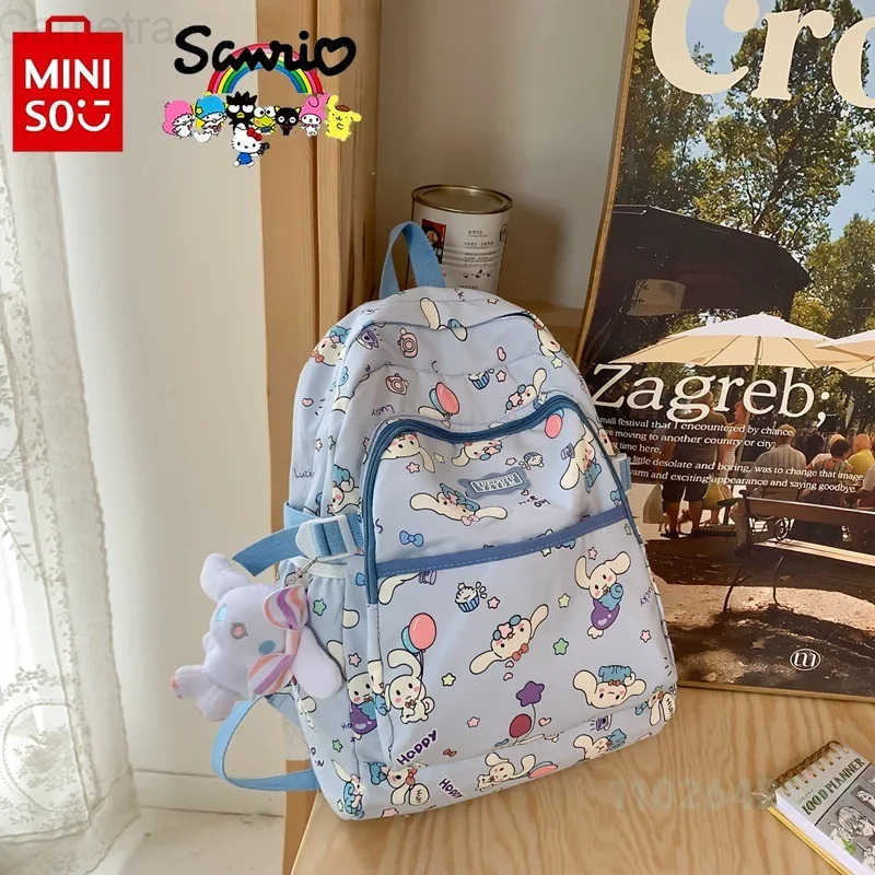 Sanrio Cinnamoroll 2024 New Womens Backpack Fashionable High Quality Girl Backpack Cartoon Large Capacity Student Backpack H251216