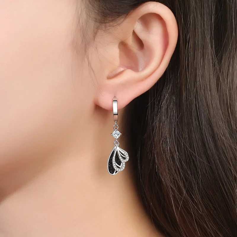 925 Sterling Silver Earrings Designed Bow Zircon Long Earrings Engagement Jewelry Gift For Women Charm G251216