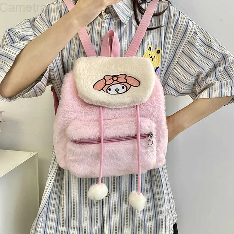 Sanrio The new Kawaii plush HelloKitty drawstring flap storage bag is the most suitable for giving gifts in autumn and winter H251216