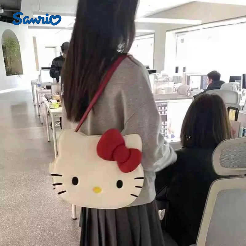 Sanrio In Stock Anime Peripheral Products Replica Hello Kitty Sweet Kawaii Girl Heart Backpack Large Capacity Commuting Bag For Gifts H251216