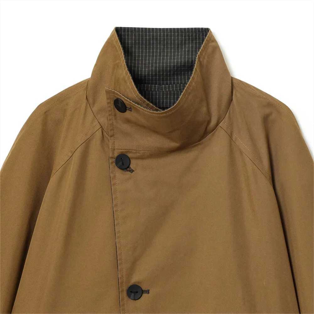 s new womens clothing is fashionable casual loose fit high neck design double-sided windbreaker jacketT251216