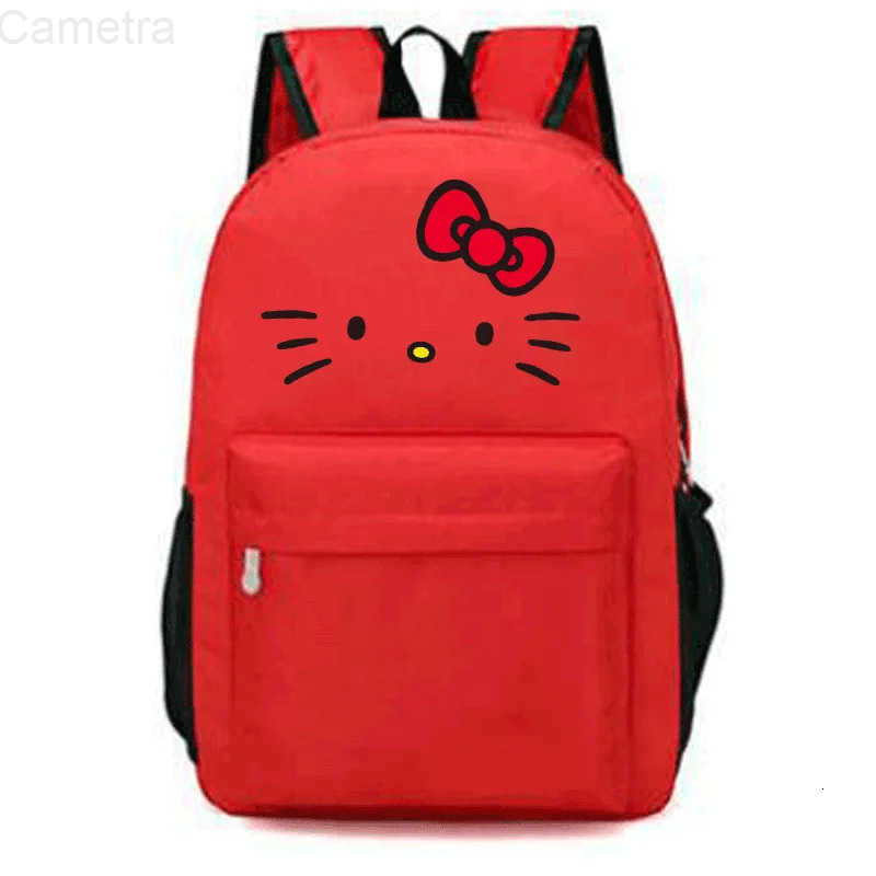 Sanrio Sanrioes Women Hello Kitty Backpack Travel Bag Large Capacity Laptop Backpack Oxford Cloth Material Student Schoolbag Girl Gift H251216