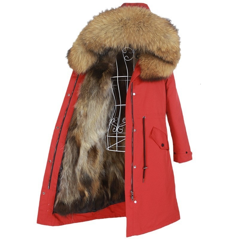 Winter X-Long Gray Natural Real Fox Fur Jacket Coats Men Fashion Real Fur Coat Long Parkas Winter Black Parka Removable 240809