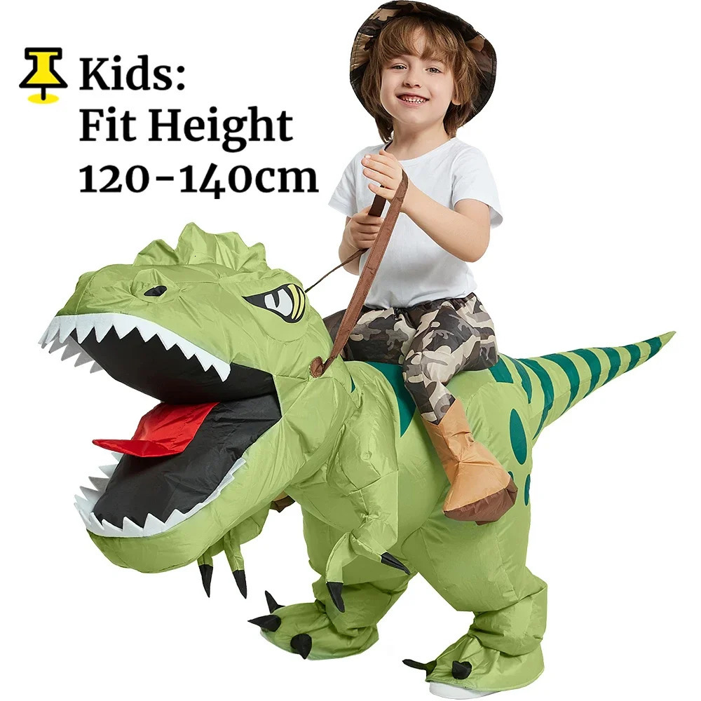 Animal Cartoon Riding T-Rex Inflatable Costume Nursery Kids Dinosaur Role Playing Game Adult Kids Chasing Game Birthday Gift 251114
