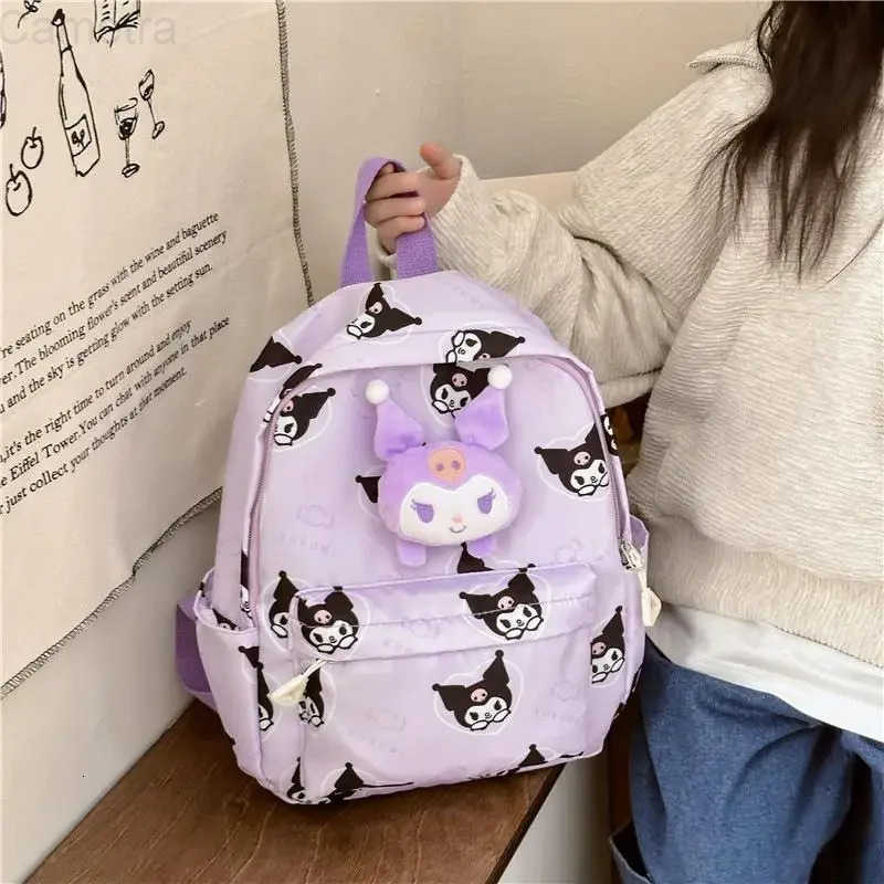 Sanrio Kuromi Hello Kittys Child Backpack New Child Bag Cute Cartoon Summer Large Capacity Student Storage School Bag H251216