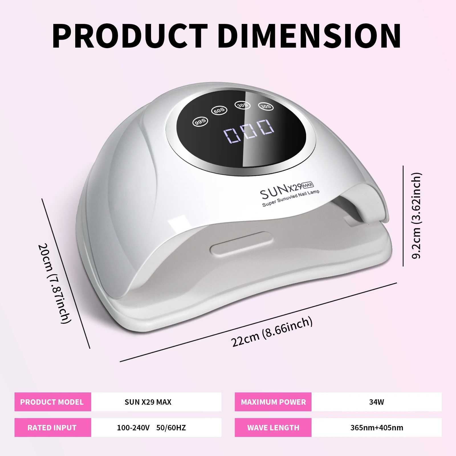 UV LED Nail Dryer 90PCS UV Lamp Beads Nail Lamp with Timer Automatic Sensor For All Gel Polish Professional Nail EquipmentT251216