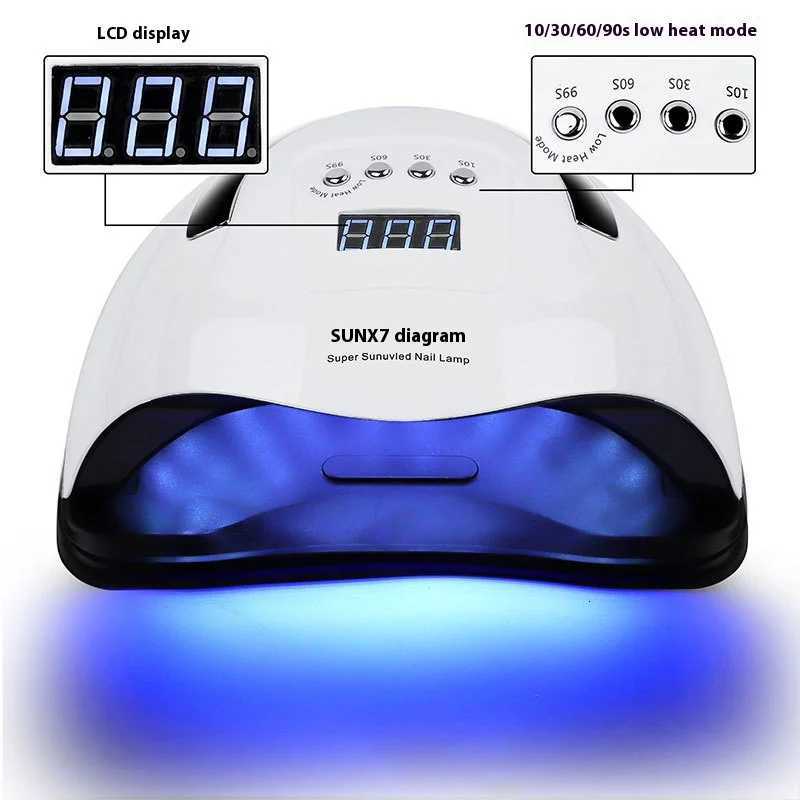 Professional 180W Nail Lamp UV LED Gel Polish Dryer with Handle 57 Lights SUNX7MAX for Salon and Home UseT251216