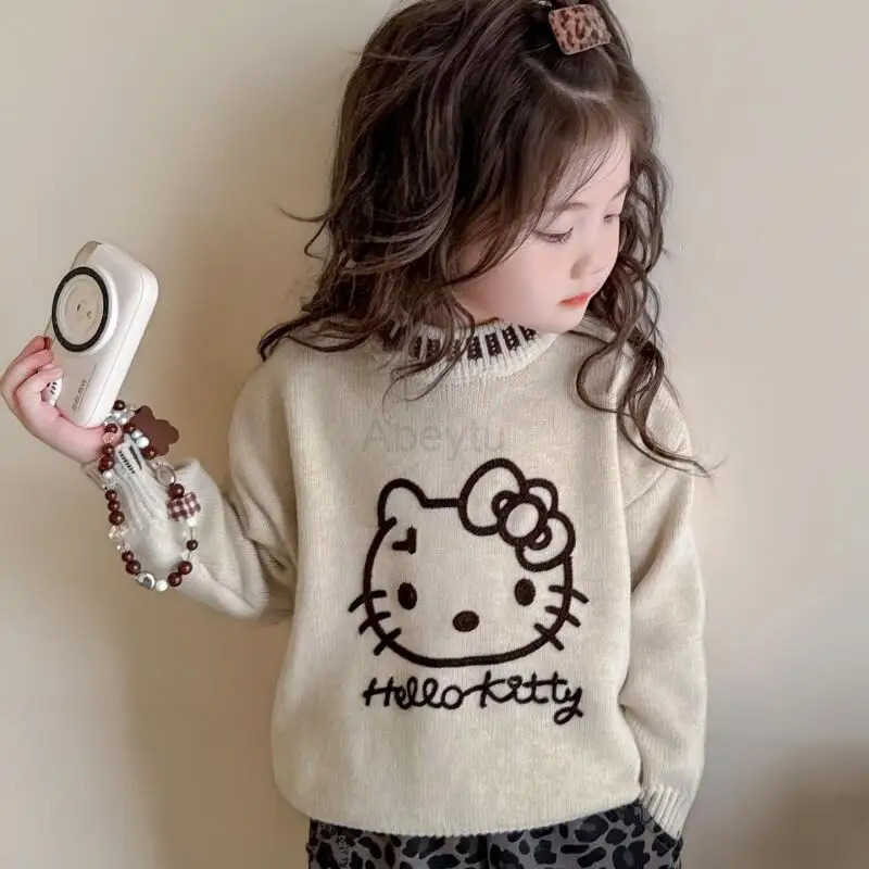 Sanrio Kawaii Y2k Anime Childrens Clothing Hello Kitty Korean Clothes 2025 Autumn Mother Kids Bobo Shozu Girl Autumn/winter Boy H251216